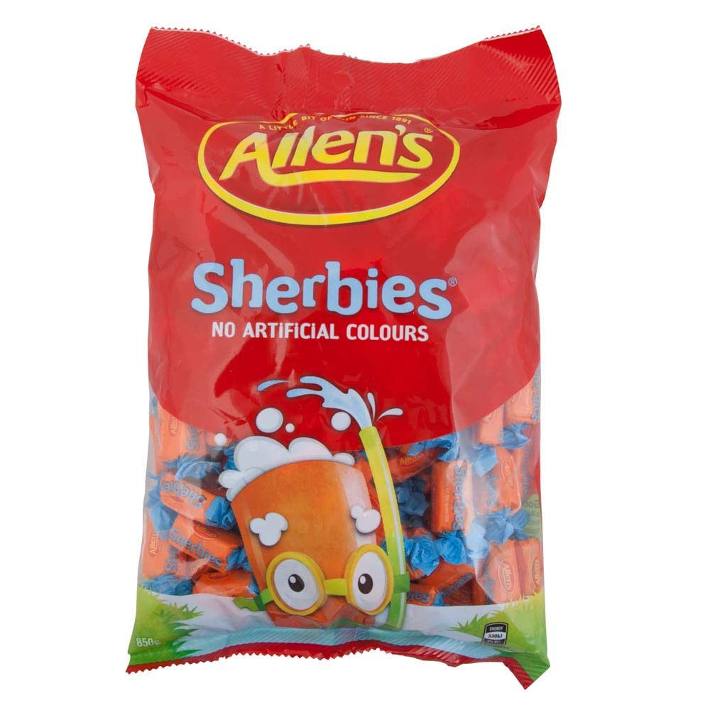 Allen s Sherbies Bag 850g Candy Bar Sydney